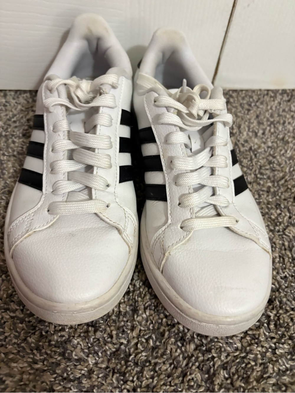 adidas White and Black Low-Top Sneakers - Picture 2 of 5